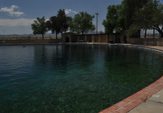 the swimming pool